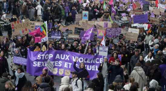 thousands of people on the streets to protest against gender based