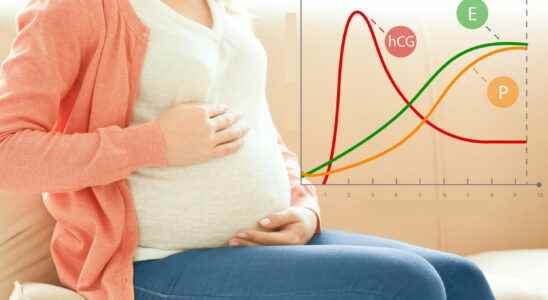 Beta HCG hormone table low high evolution