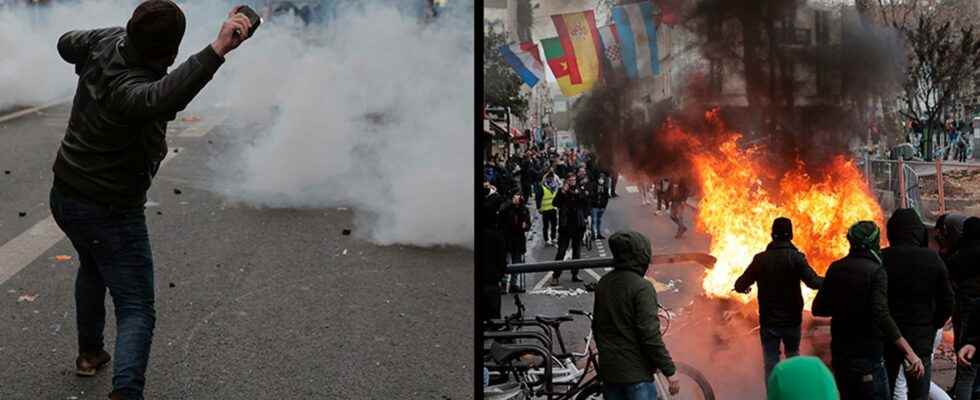 Demonstrations in Paris after fatal shooting police fired tear