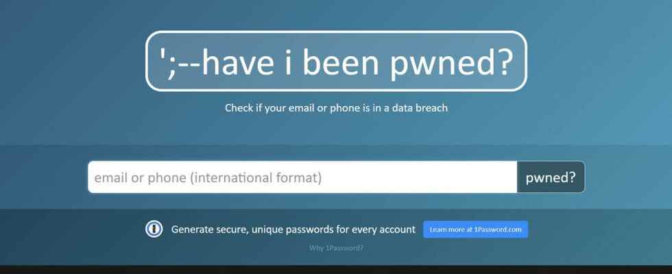 How do you know if your password has been leaked