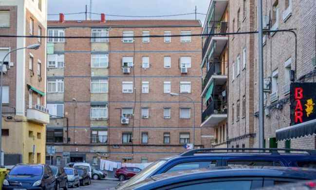 Street where Koke lived in Vallecas.