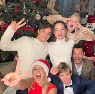 Stars celebrate Christmas with family