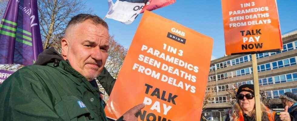 Strike by nurses and paramedics in England can the same