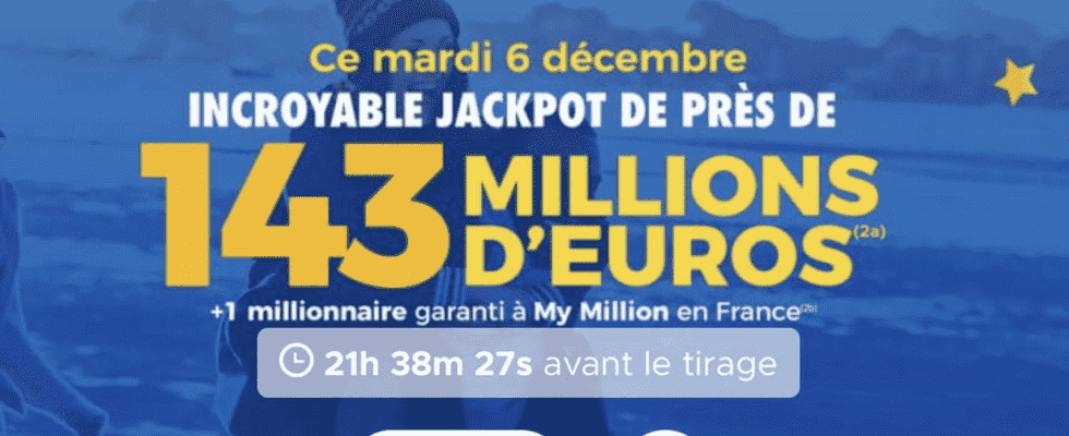 the draw for Tuesday December 6 2022 143 million euros