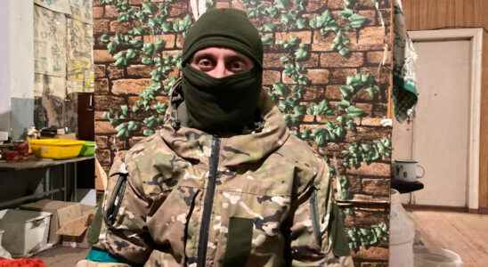 Andrii leader of a reconnaissance group in Ukraine In front