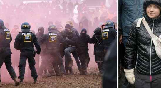 Greta Thunberg in German mining riots in Lutzerath