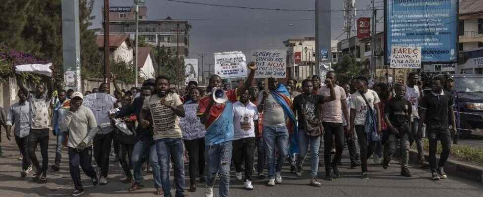 In the DRC a demonstration against the presence of the