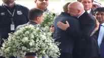 The behavior of the FIFA president near Peles coffin was