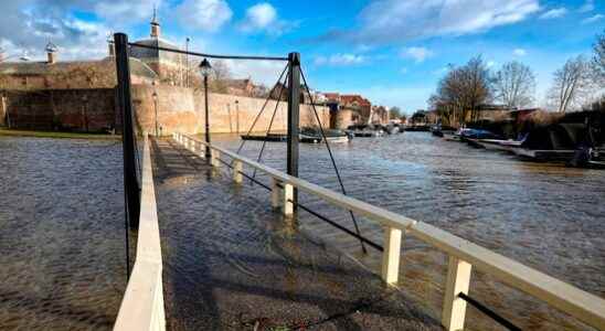 Walkers in Leerdam enjoy high water I havent seen this