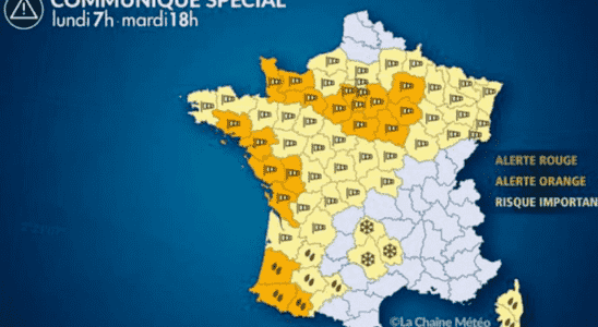 winds at 100 kmh and more Which departments on alert