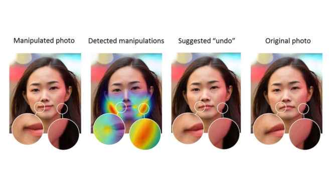 Artificial intelligence that finds photo montages used in real