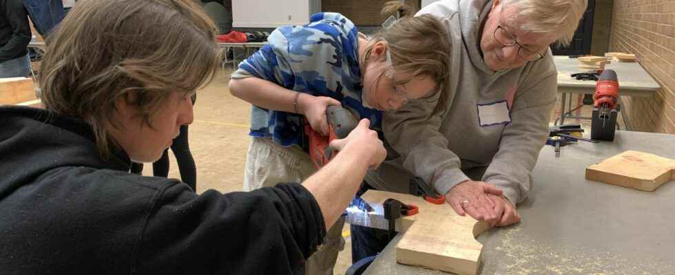 Gathering built stools and relationships