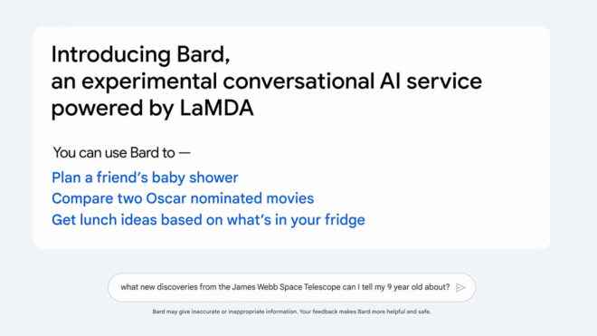 Google introduced its own ChatGPT competitor Bard