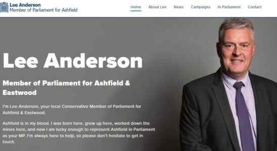 Lee Anderson a vice president who clashes with the conservative party