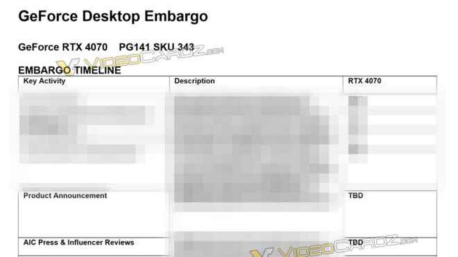 Nvidia GeForce RTX 4070 graphics card coming soon