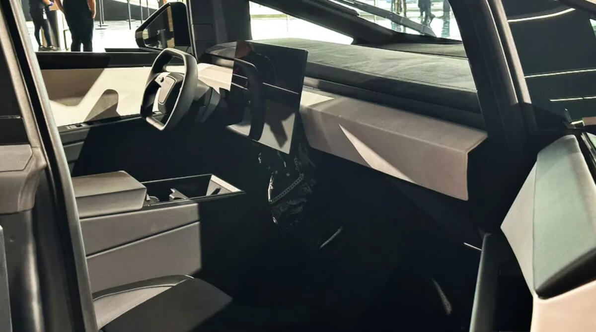 tesla cybertruck interior image