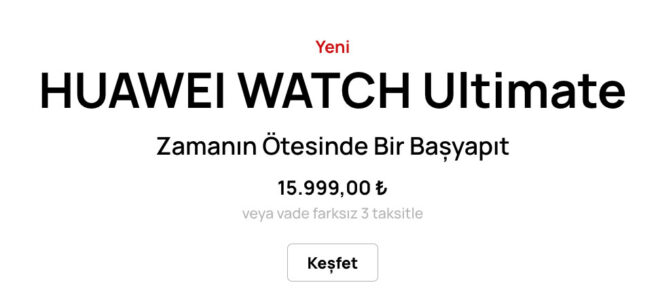 1680091355 435 Turkiye price for Huawei Watch Ultimate has been announced