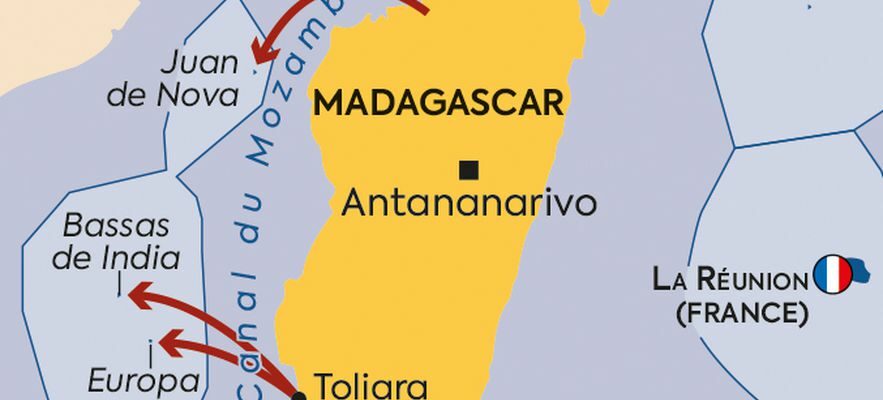 2028 Madagascar takes over the Scattered Islands from France China