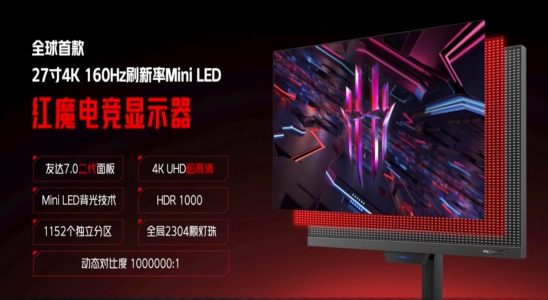 27 Inch Red Magic 4K Gaming Monitor Takes the Stage