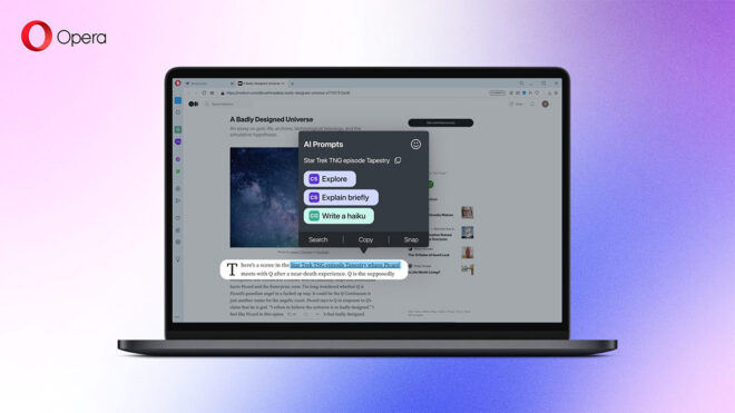 ChatGPT and more integrated into Opera browser