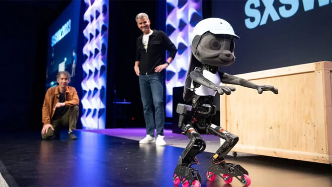 Disney introduced a robot model that uses roller skates Video