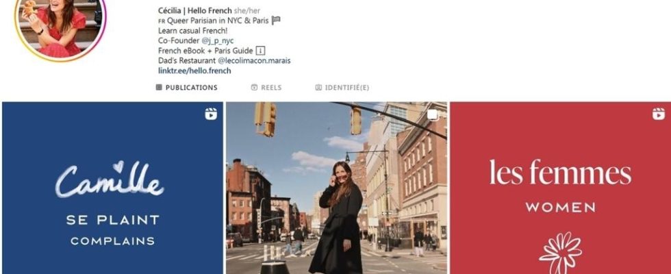 Hello French the Instagram account for learning informal French