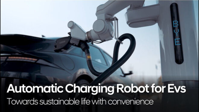 Hyundai has prepared an automatic charging robot for electric vehicles