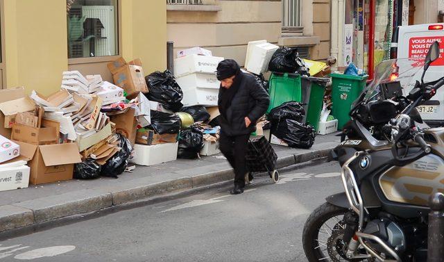 Images from France The sidewalks were filled with garbage the