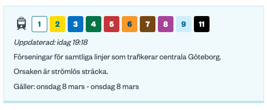 Latest news Chaos in public transport in Gothenburg