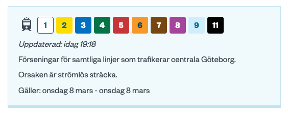 Latest news Chaos in public transport in Gothenburg