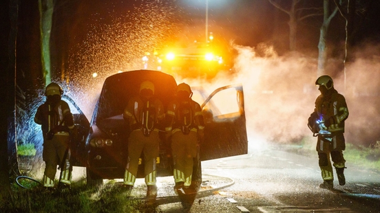 Moving car spontaneously catches fire at Schalkwijk driver free with