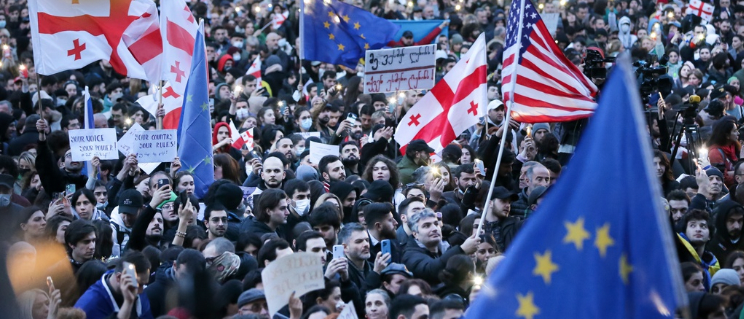 New protests in Georgia police fire tear gas