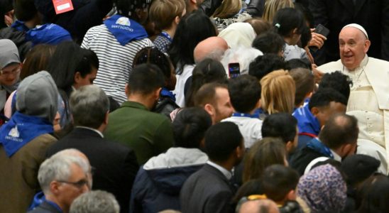 Pope receives in audience refugees who arrived through humanitarian corridors