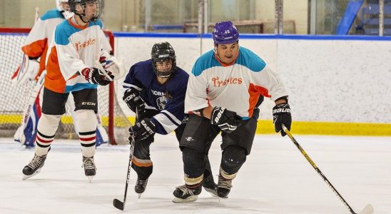 Six Nations Police OPP face off in charity hockey game