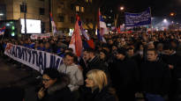 Thousands of Serbian nationalists marched in Belgrade to oppose the