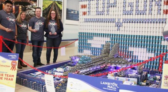 Thousands of items for local food bank used in Canstruction