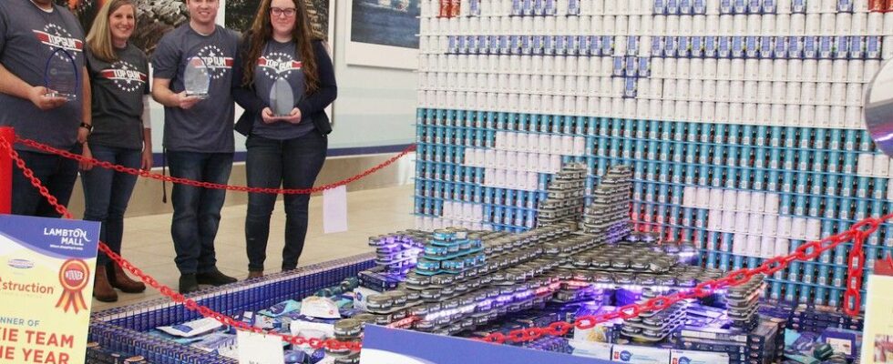 Thousands of items for local food bank used in Canstruction