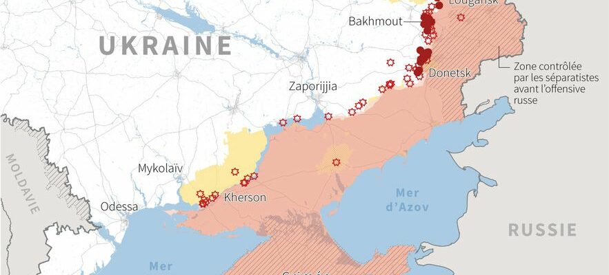 Ukraine the city of Bakhmout is virtually surrounded according to