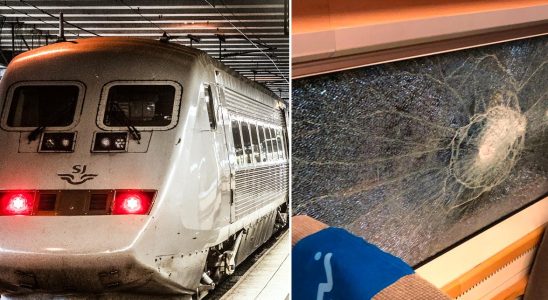 Windows were hit by stones on SJs X2000 towards Stockholm