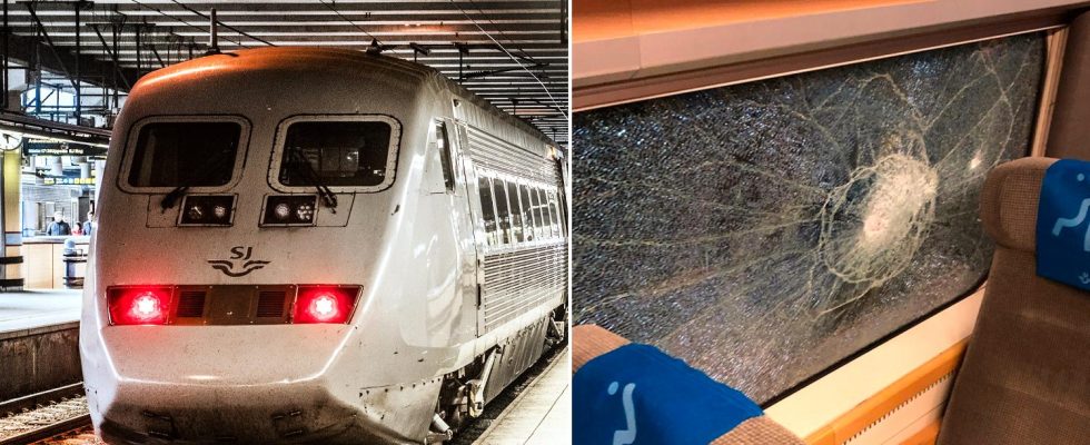 Windows were hit by stones on SJs X2000 towards Stockholm