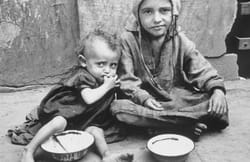 Children on a street in the Warsaw ghetto.