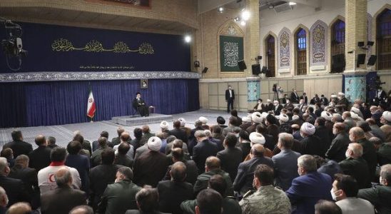 An agenda setting statement from the Iranian leader Khamenei Wearing a