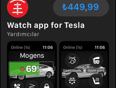 Apple Watch App for Your Tesla Vehicle