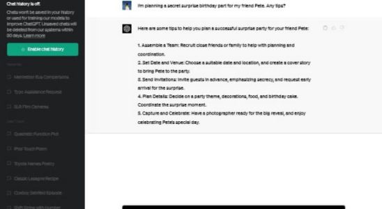 ChatGPT now lets you turn off chat history