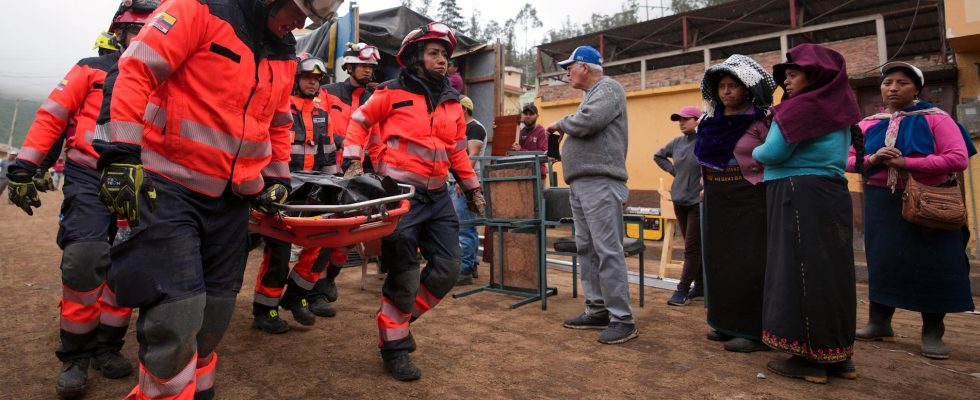 Dead bodies are dug up after landslides