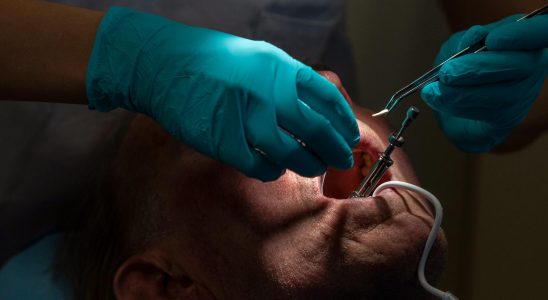 Dental drill came loose fell down patients throat