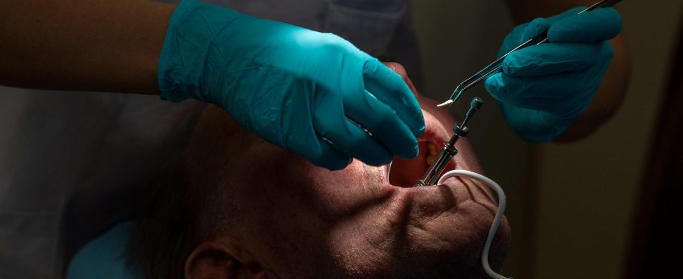 Dental drill came loose fell down patients throat