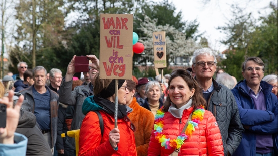 Hundreds of local residents Landgoed Dennenburg participate in protest march