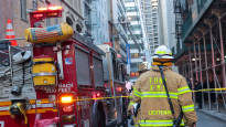 In New York a parking garage collapsed like a house