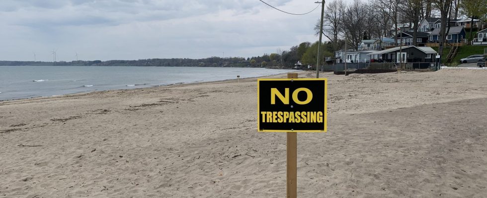 No trespassing signs placed at Port Dover beach